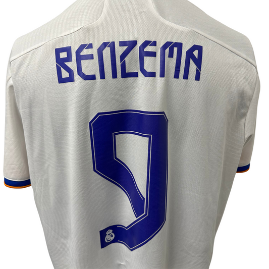 Benzema Real Madrid 2021/22 hjemmebanetrøje (XL)