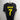 Bagsiden af Ronaldo Juventus tredje trøje 2018/19 i sort med gul RONALDO og nummer 7. Inkluderer UEFA Champions League og Respect-patches.